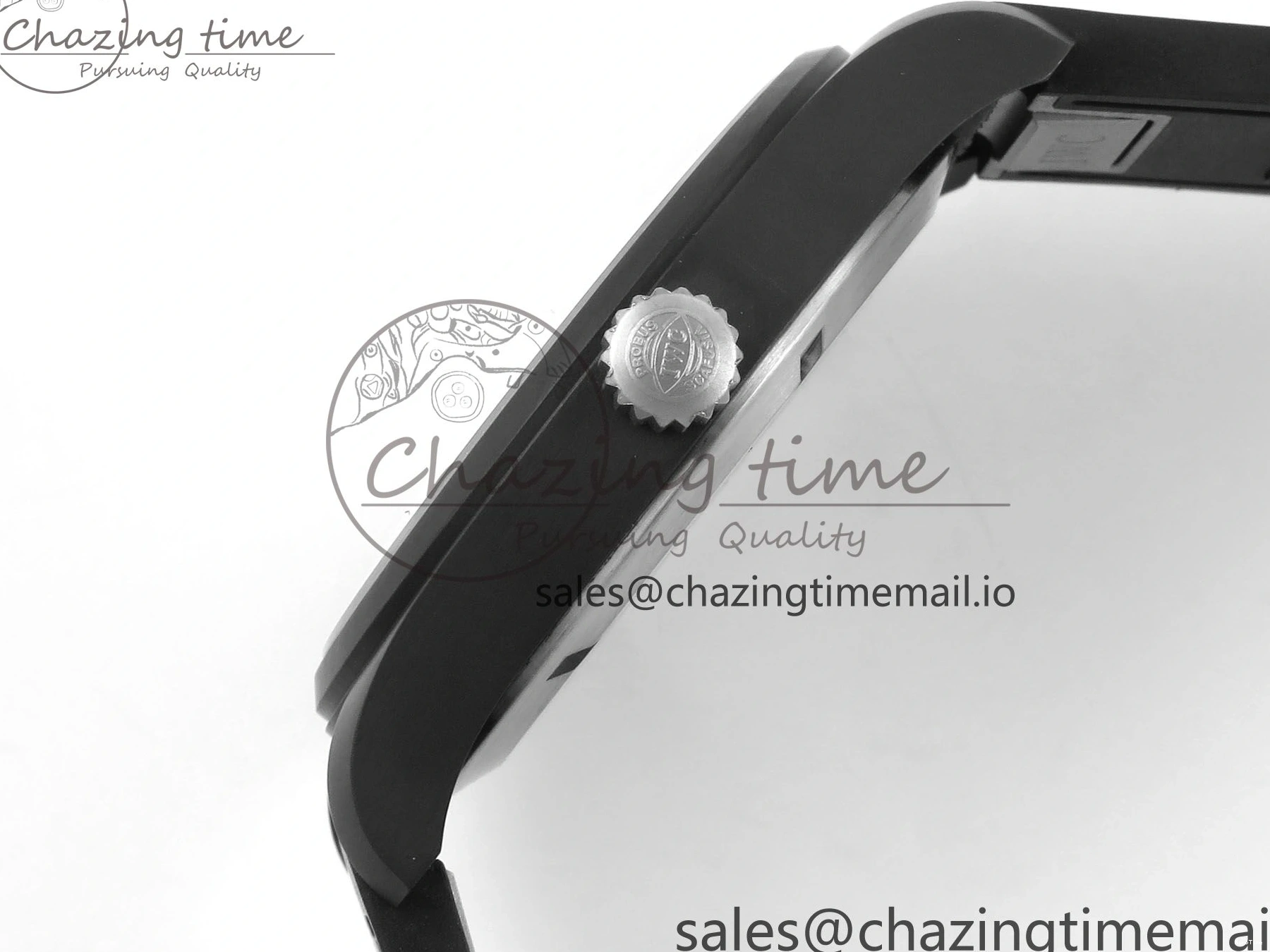 MIROTIME 0402 Pilot Top Gun IW326901 M+F 1:1 Best Edition Black Dial on Black Rubber Strap A SportInspired 6999